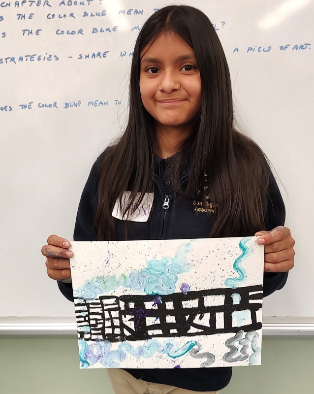 painting what blue means to me. meaning making art.